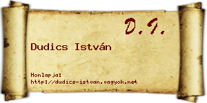 Dudics István névjegykártya