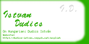 istvan dudics business card